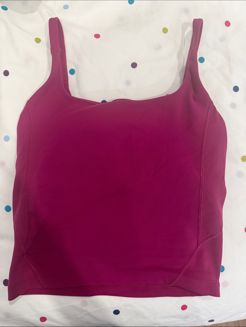 lululemon athletica Magenta Purple Strappy Nulu Shelf Tank Top